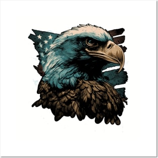 American Eagle Flag Posters and Art